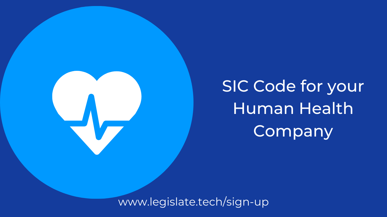 What SIC code to choose for your human health business Legislate